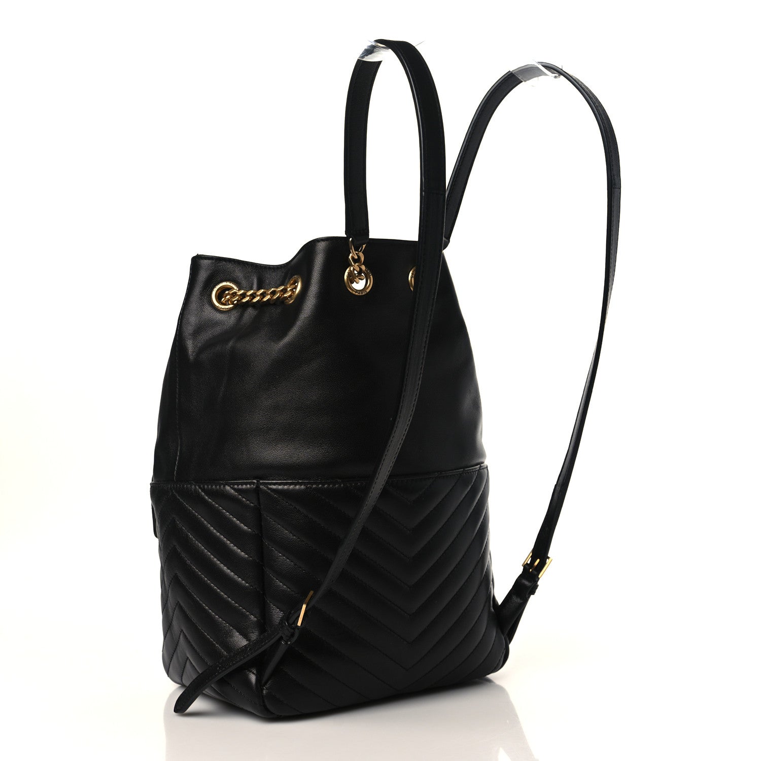 Saint Laurent Lambskin Matelasse Monogram Joe Backpack Black 2 of 8