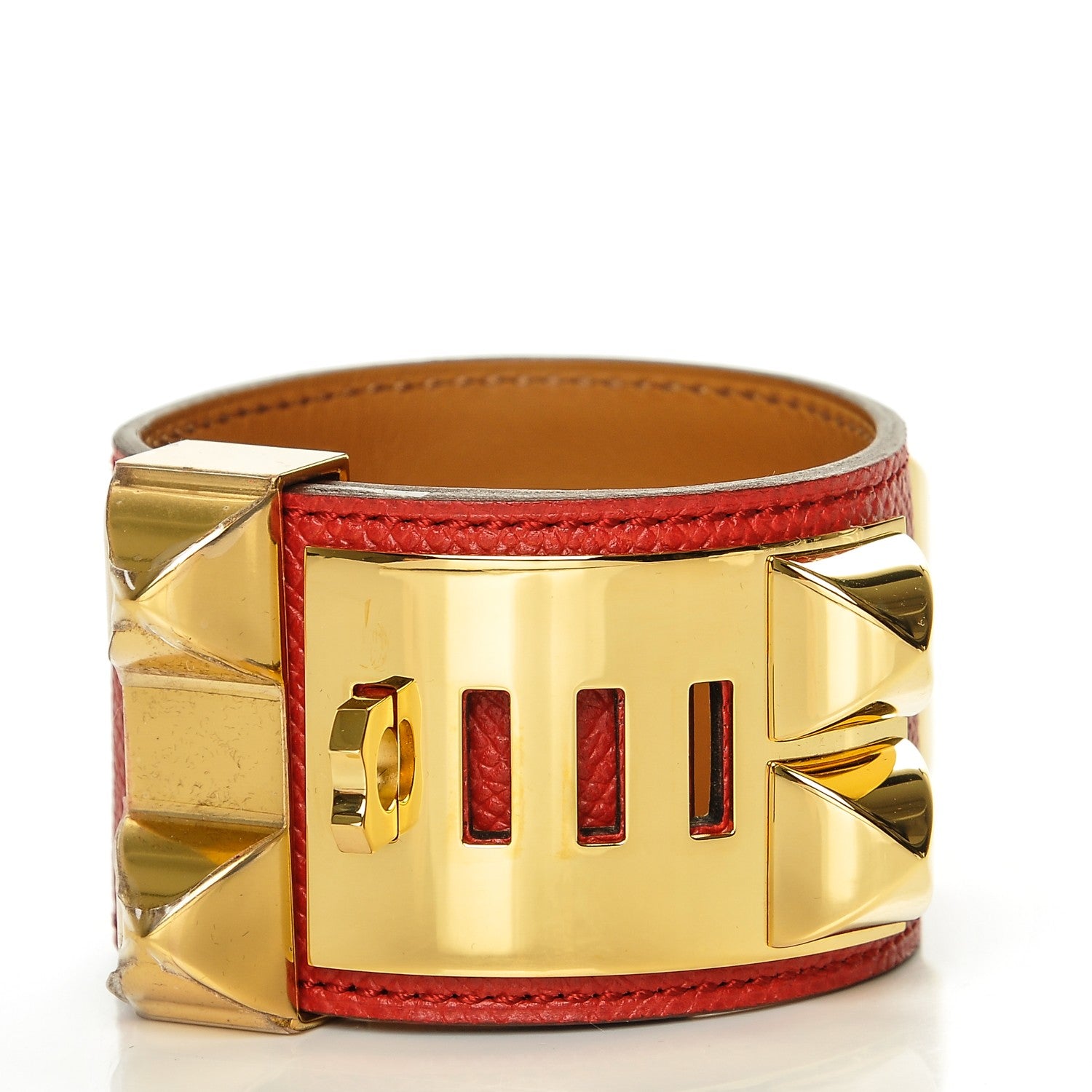 Hermes Epsom Collier de Chien CDC Bracelet S Rouge Casaque 3 of 5
