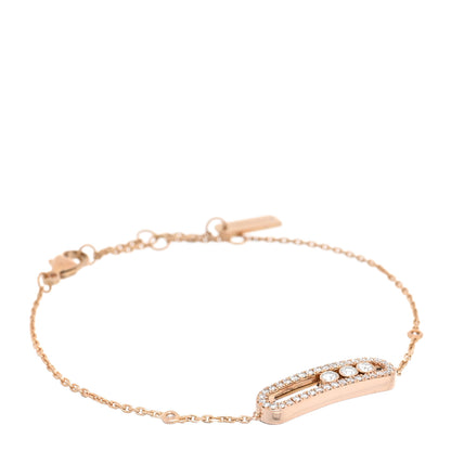 Messika 18K Rose Gold Diamond Pave Baby Move Classic Bracelet 1 of 3