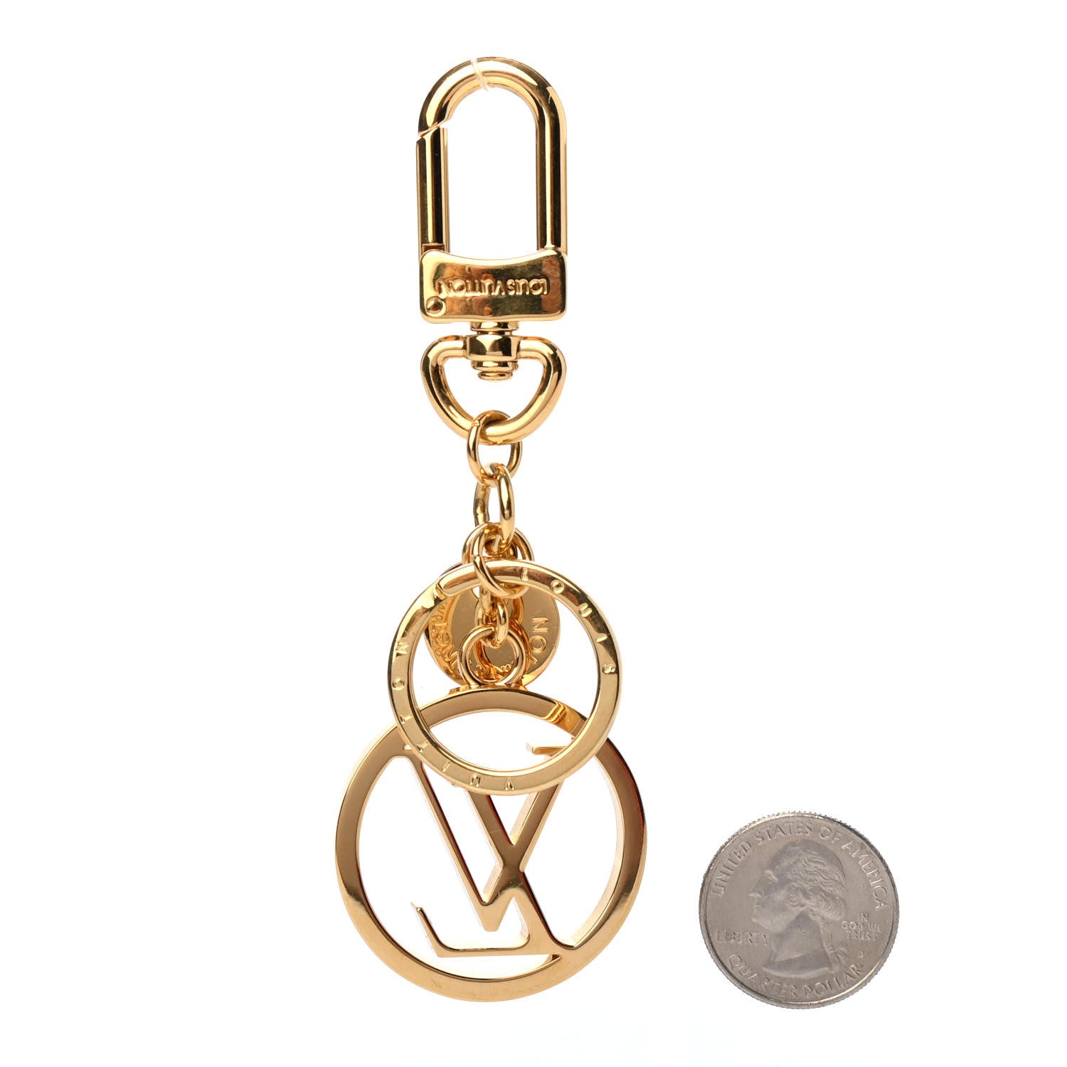 Louis Vuitton LV Circle Bag Charm Key Holder Gold 2 of 4