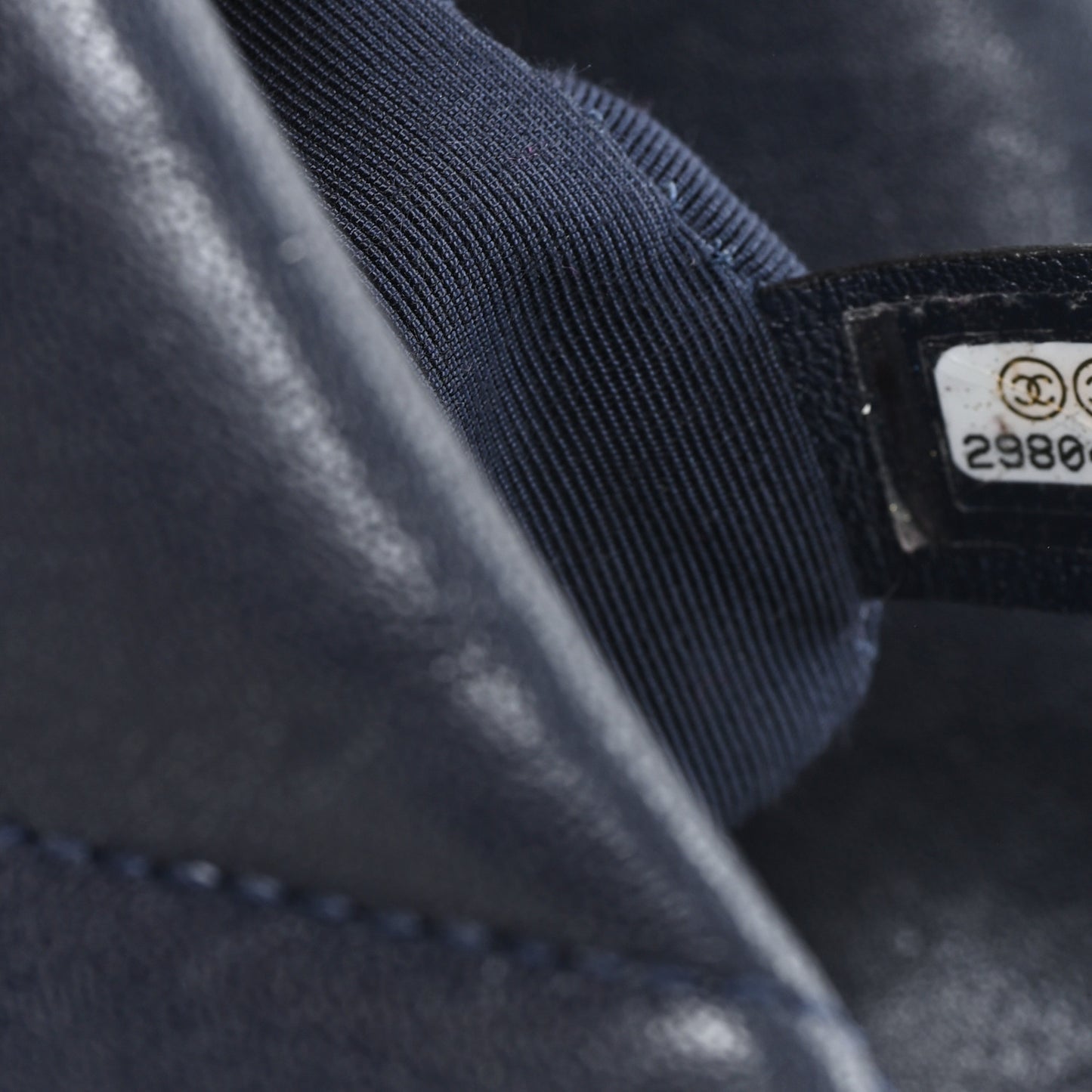 Goatskin Quilted Large Chanel 19 Flap Navy Blue