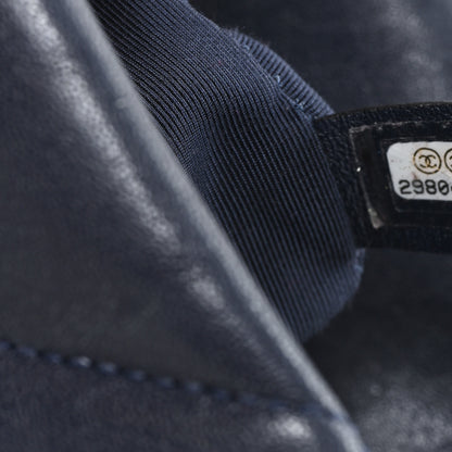 Chanel Goatskin Quilted Large Chanel 19 Flap Navy Blue 7 of 10