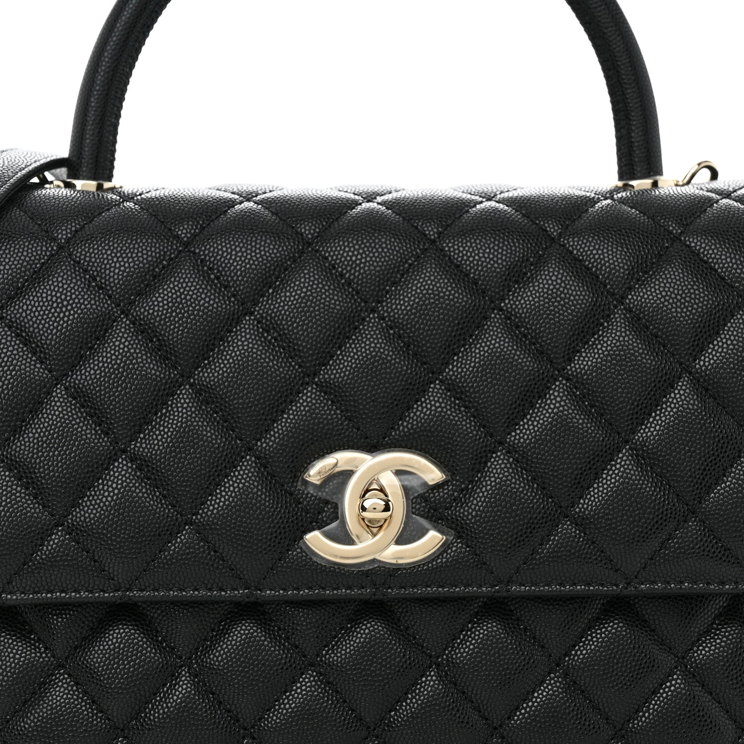 Chanel Caviar Quilted Small Coco Handle Flap Black 8 of 11