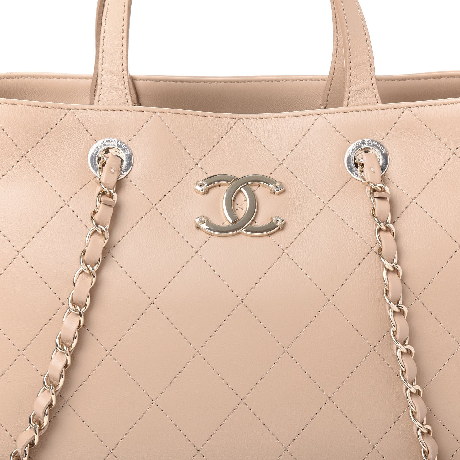 Chanel Calfskin Large Serial Shopper Tote Beige 11 of 11