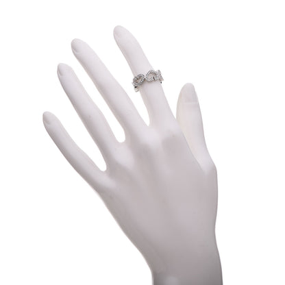 Cartier 18K White Gold Diamond Hearts and Symbols Paved Ring 47 4 2 of 6