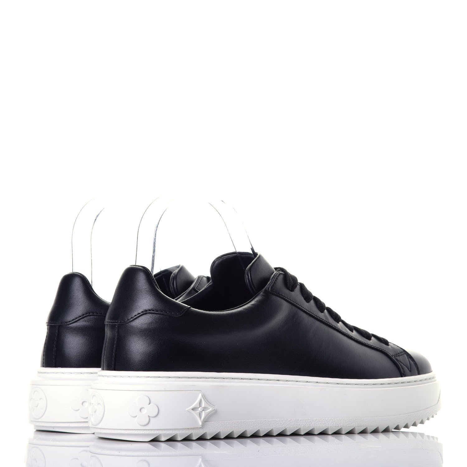 Louis Vuitton Calfskin Time Out Sneakers 37 Black 4 of 7