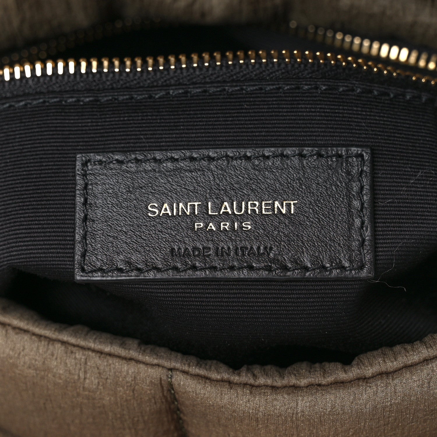 Saint Laurent Nylon Quilted Small Loulou Puffer Monogram Chain Satchel Military Green 6 of 10
