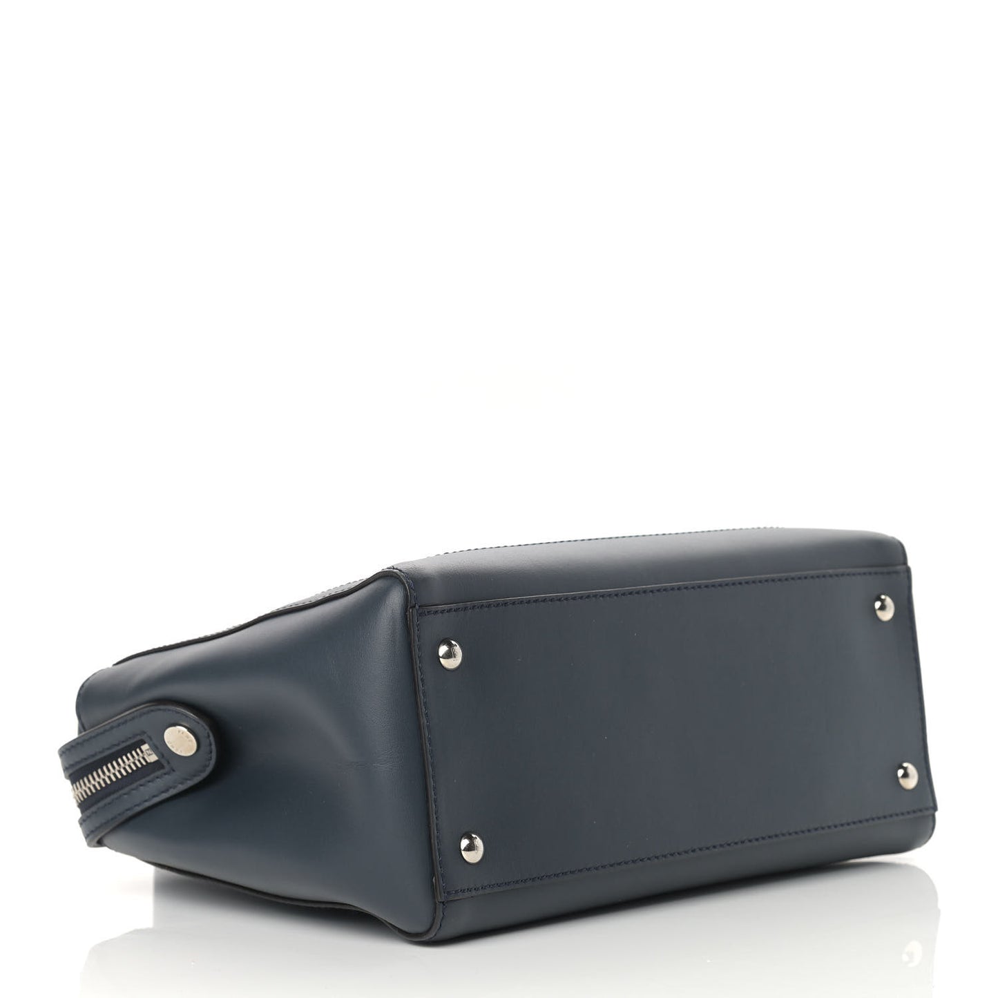 Vitello Baltico Dolce DotCom Satchel Navy Yellow