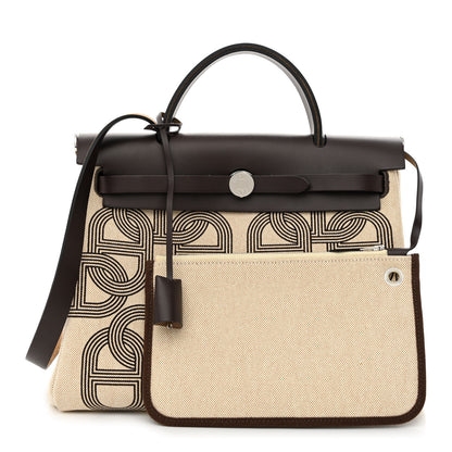 Hermes H Plume Canvas Vache Hunter Circuit 24 Herbag Zip Retourne 31 Ebene Ecru 1 of 13
