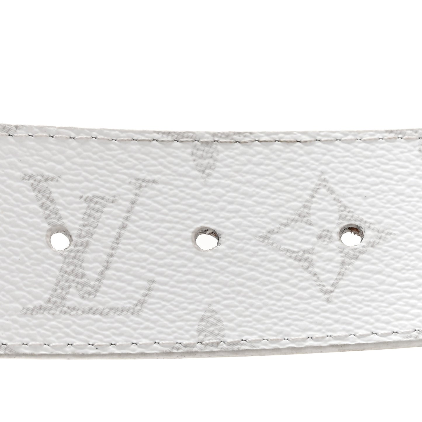 Taiga Monogram 40mm LV Initiales Belt  100 40 White