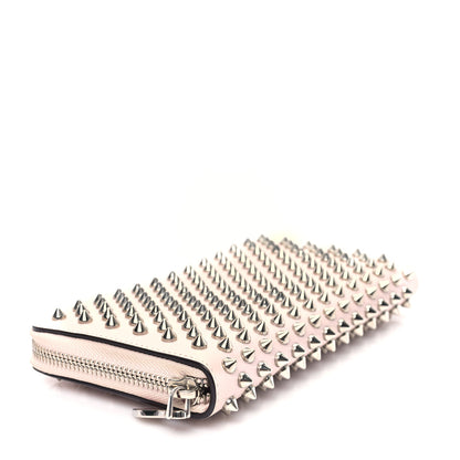 Christian Louboutin Calfskin Panettone Spiked Zip Around Wallet Light Pink 4 of 9