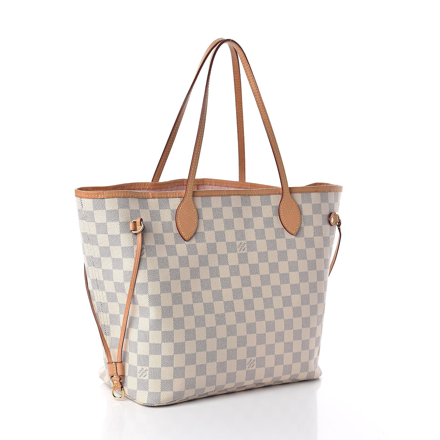 Louis Vuitton Damier Azur Neo Neverfull MM Rose Ballerine 4 of 12