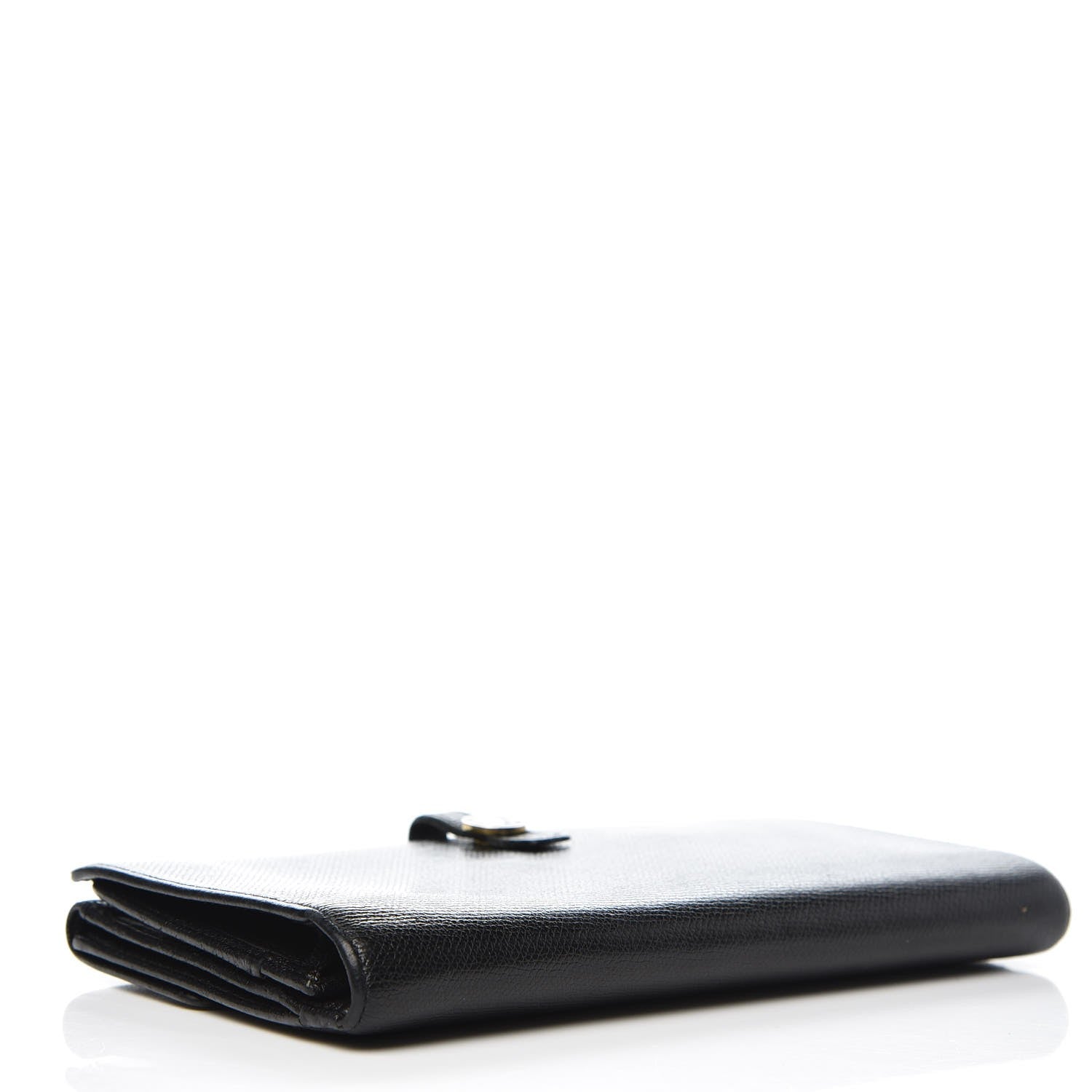 Chanel Grained Calfskin CC Button Wallet Black 4 of 12