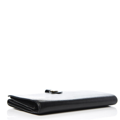Chanel Grained Calfskin CC Button Wallet Black 4 of 12
