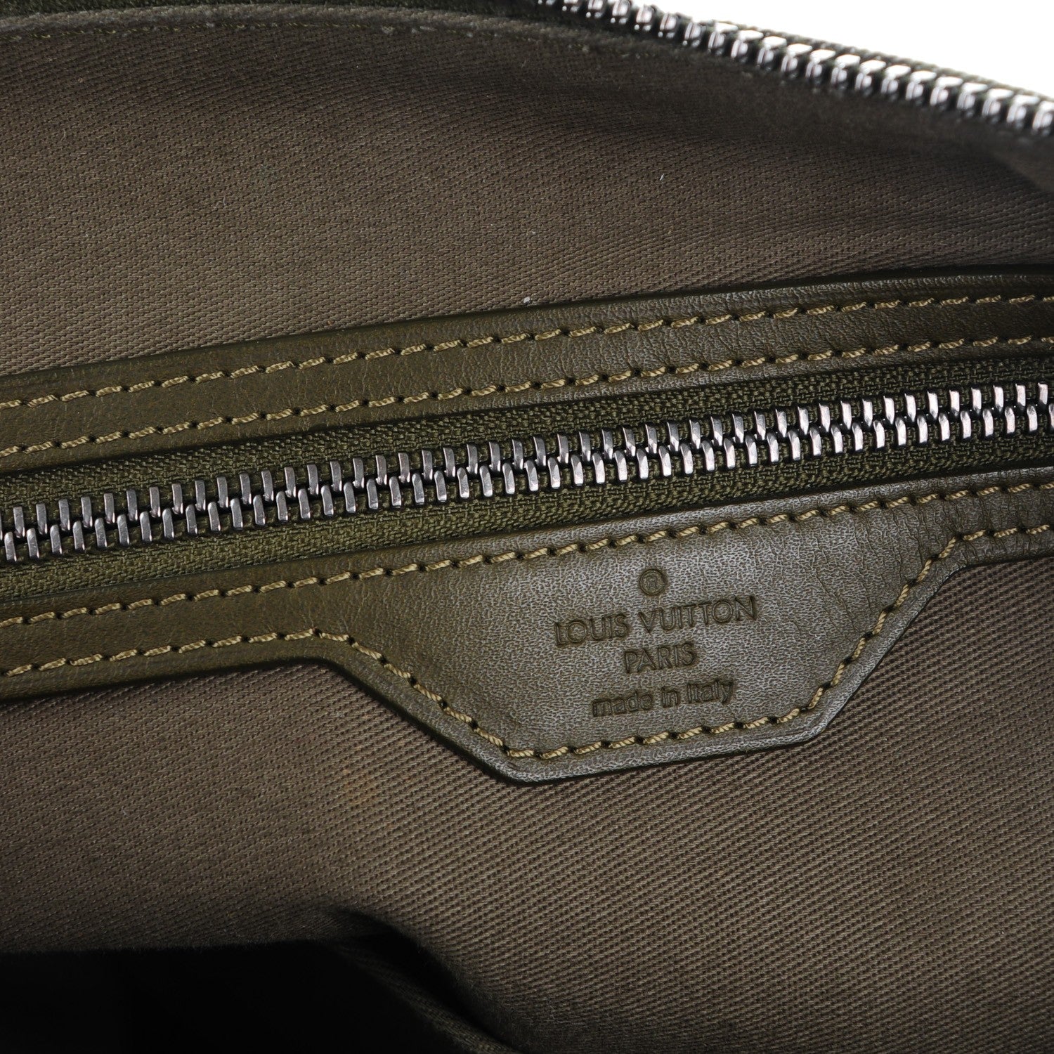 Louis Vuitton Monogram Denim Impression Besace GM Kaki Fonce 6 of 7