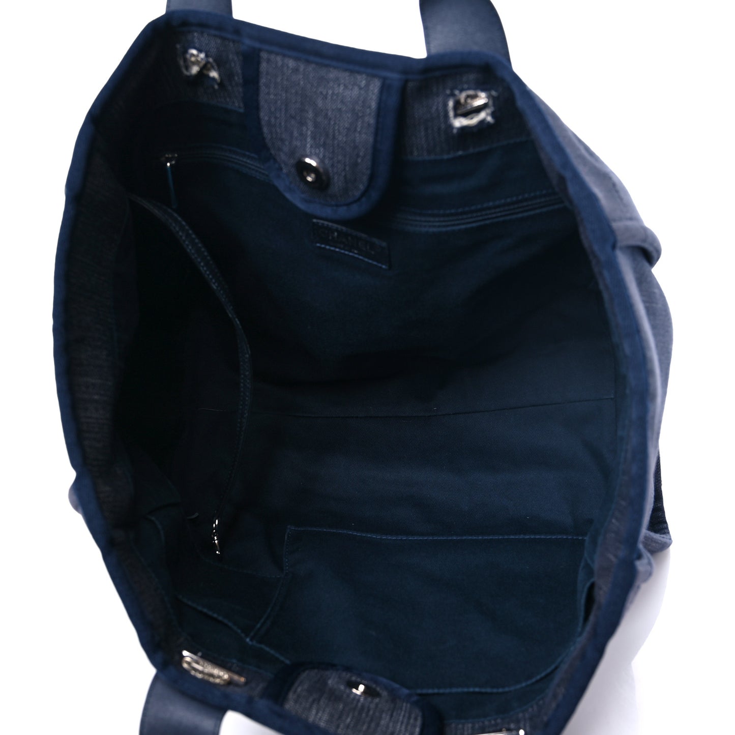 Denim Large Deauville Tote Dark Blue