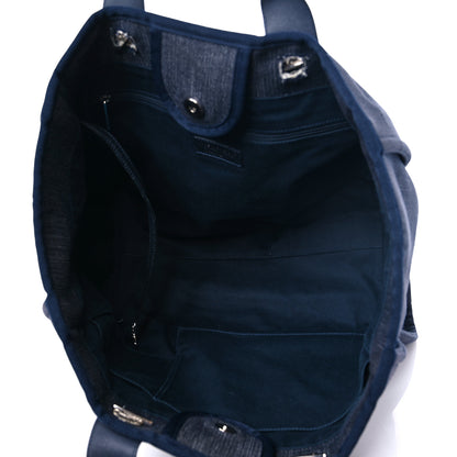 Chanel Denim Large Deauville Tote Dark Blue 5 of 17