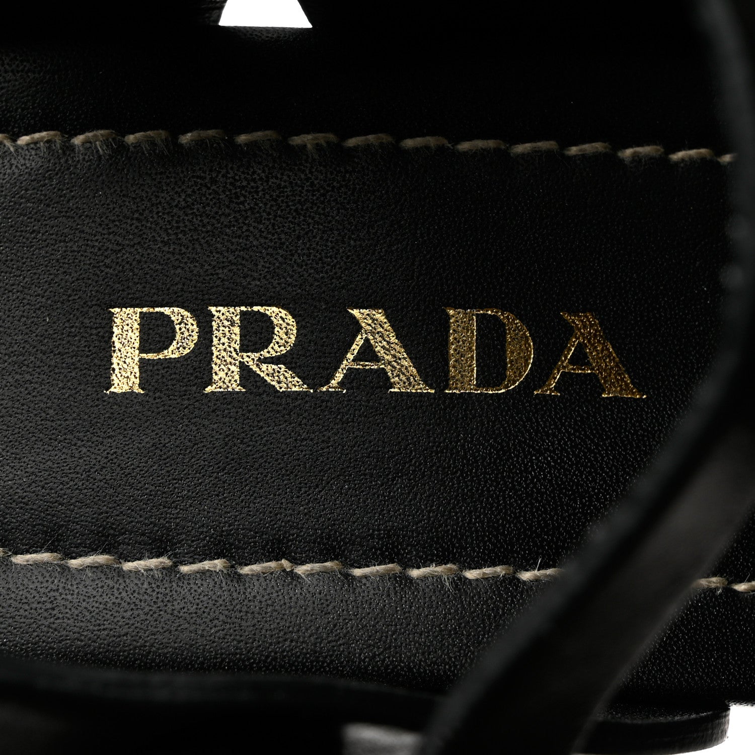 Prada Calfskin Platform Slingback Sandals 37 Black 6 of 12