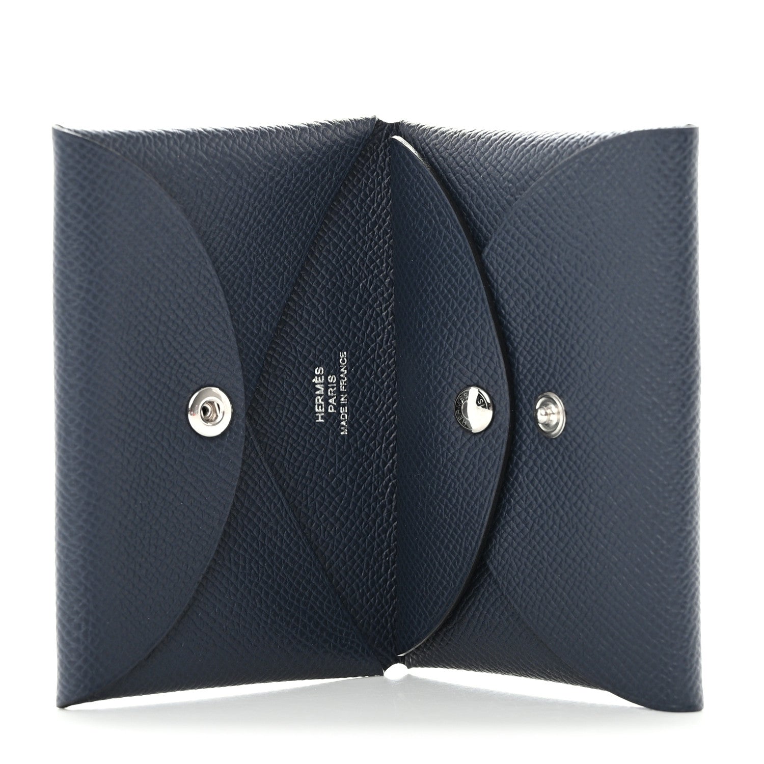 Hermes Epsom Calvi Duo Card Case Bleu Indigo 5 of 8