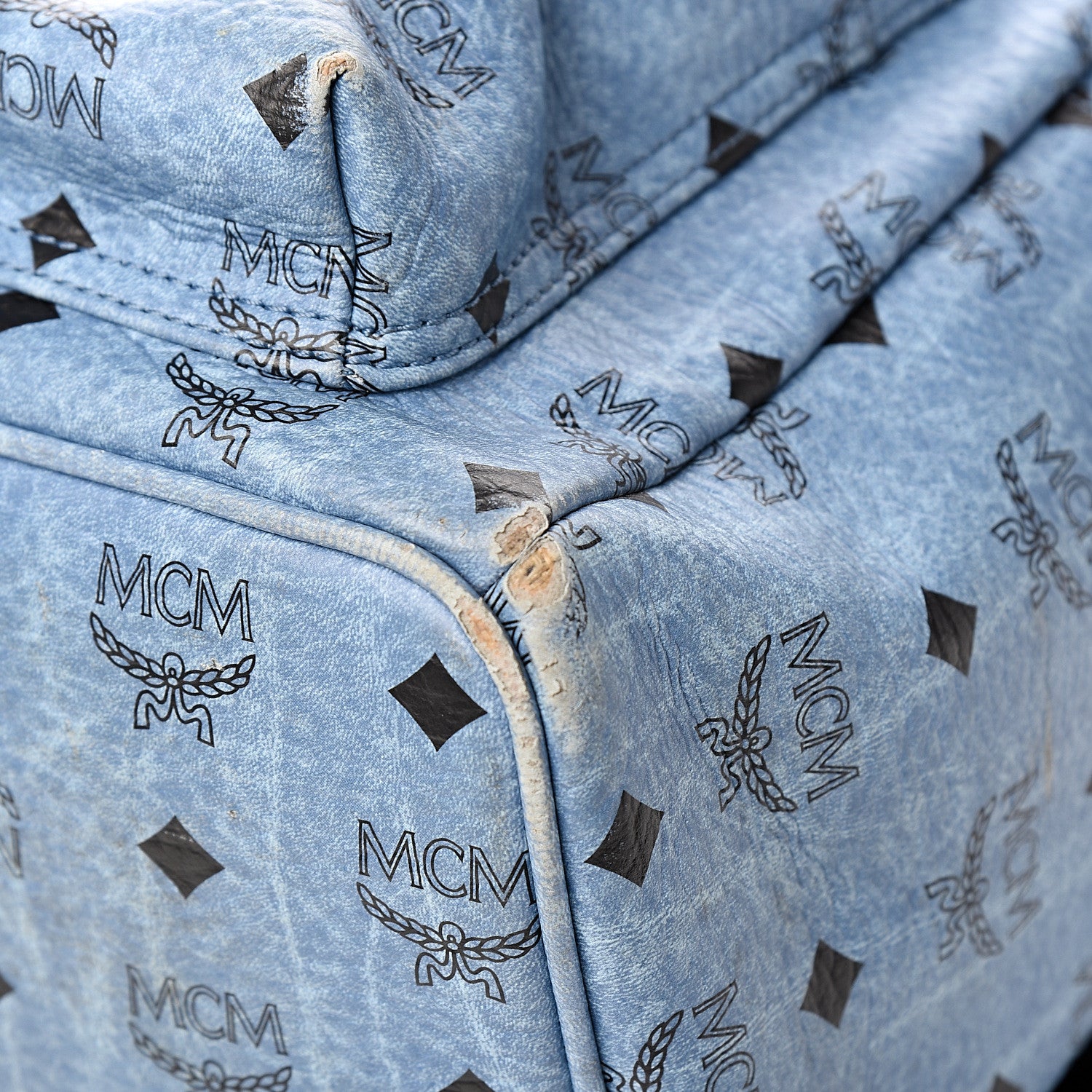 MCM Visetos Medium Stark Backpack Light Blue 8 of 12