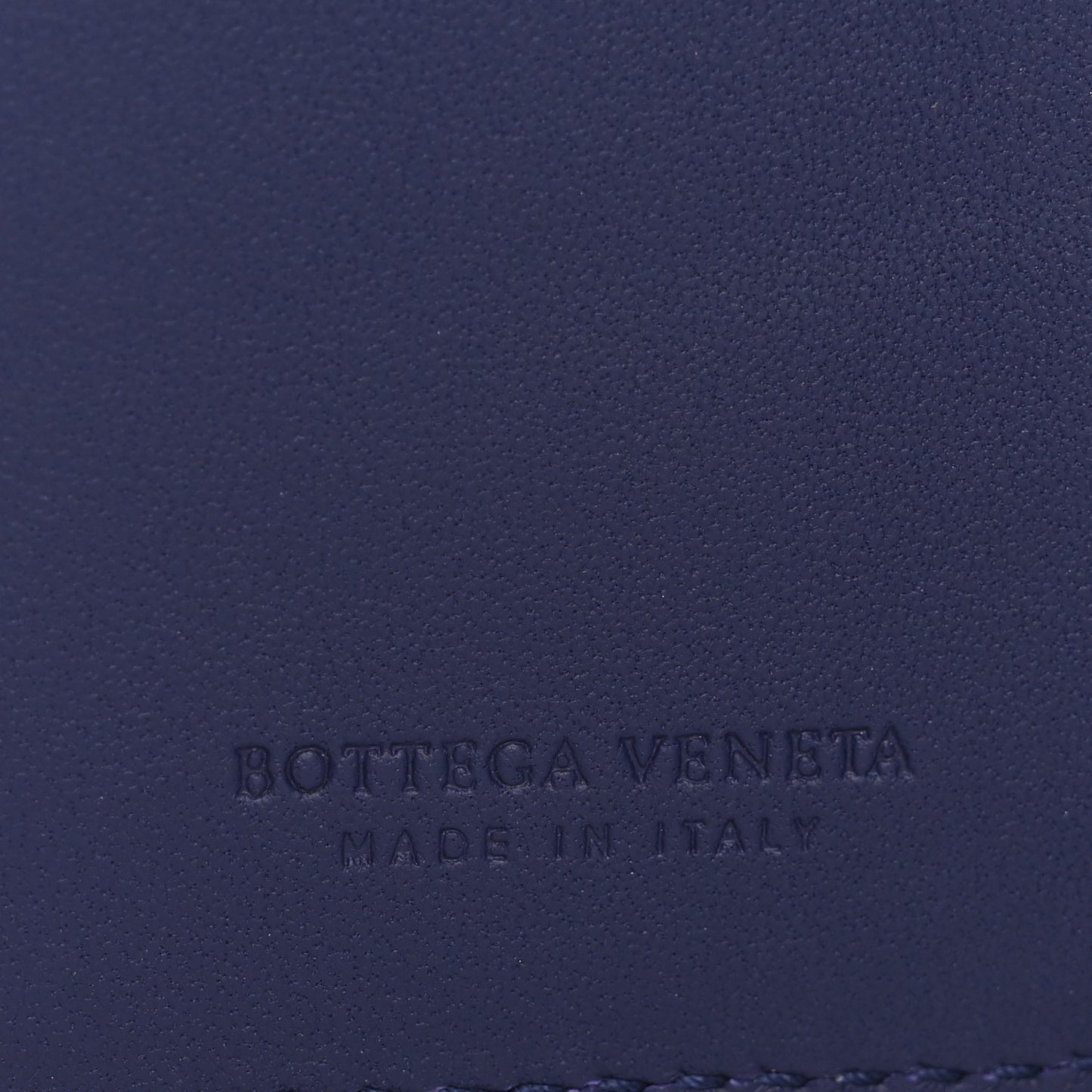 Nappa Intrecciato Passport Case Navy Blue