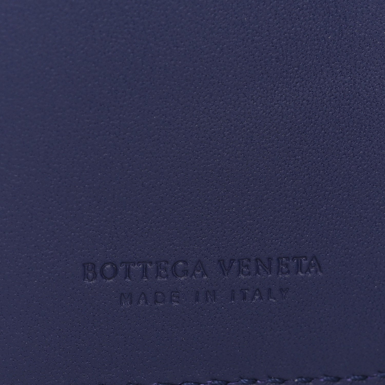 Bottega Veneta Nappa Intrecciato Passport Case Navy Blue 6 of 8