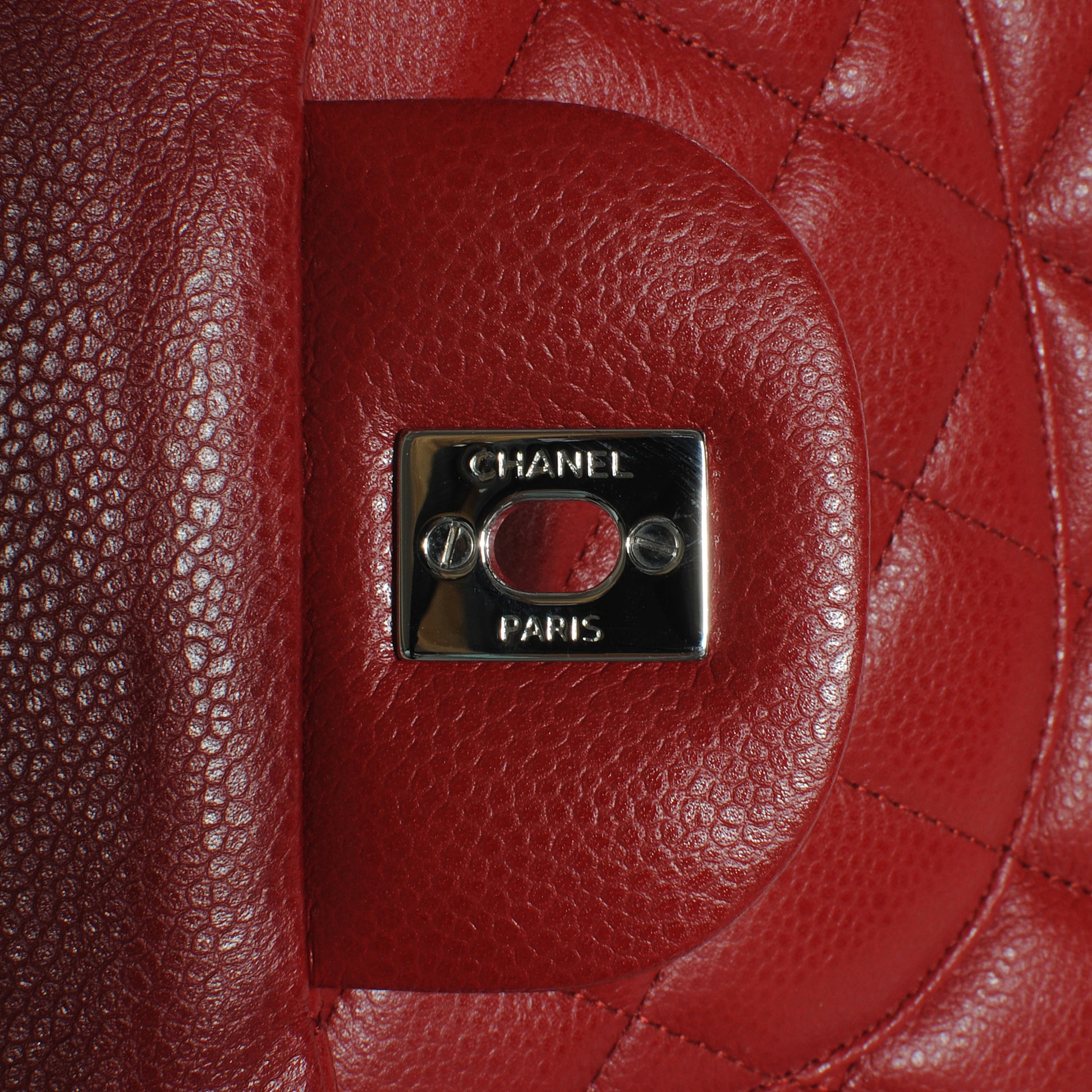 Chanel Caviar Jumbo Double Flap Red 6 of 10