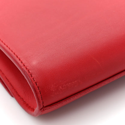 Saint Laurent Calfskin Classic Y Ligne Clutch Red 15 of 15