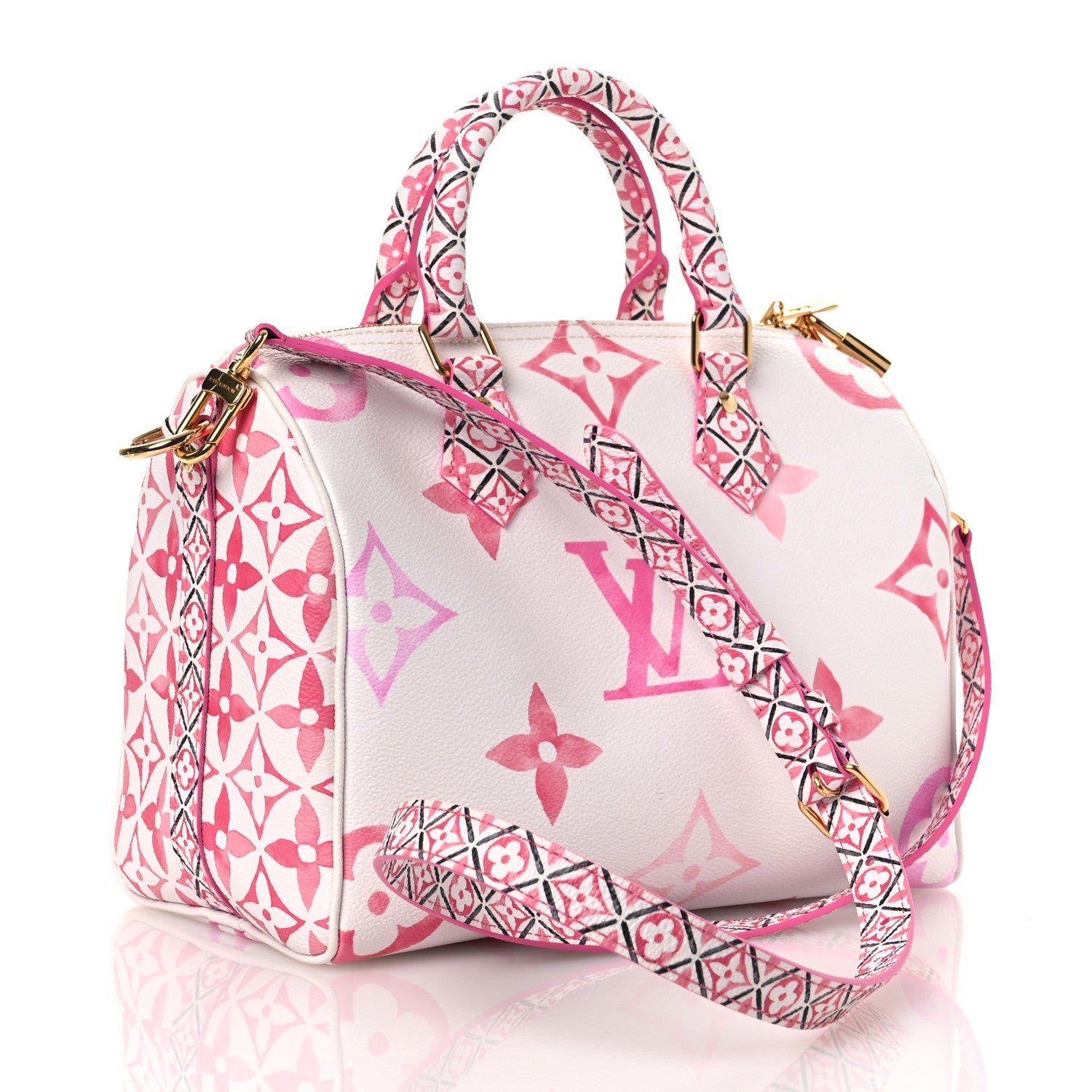 Louis Vuitton Monogram Giant By The Pool 2.0 Speedy Bandouliere 25 Rose 3 of 11