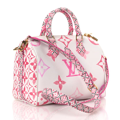 Louis Vuitton Monogram Giant By The Pool 2.0 Speedy Bandouliere 25 Rose 3 of 11