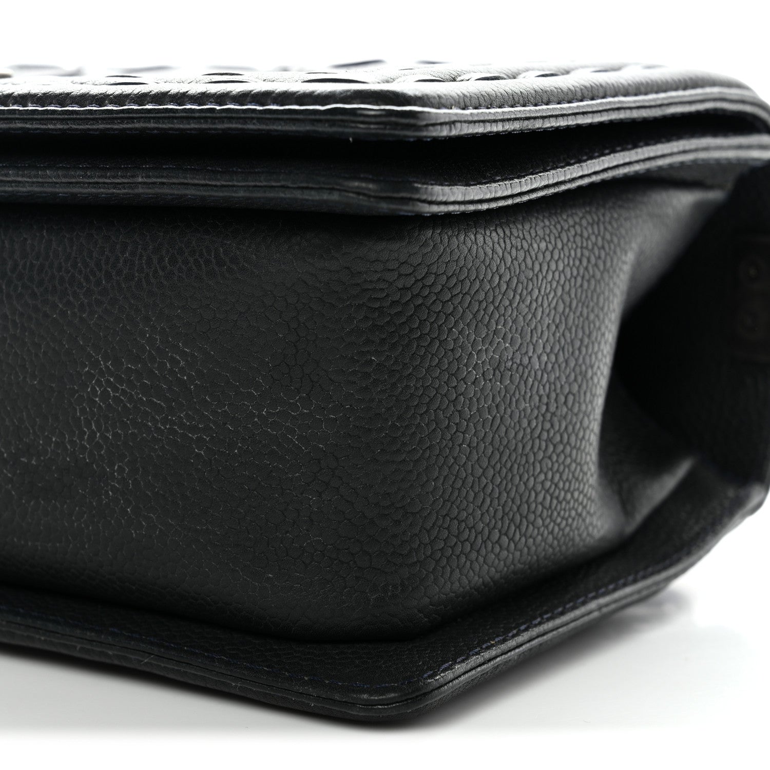 Chanel Caviar Stitched Medium Boy Flap Blue 10 of 14