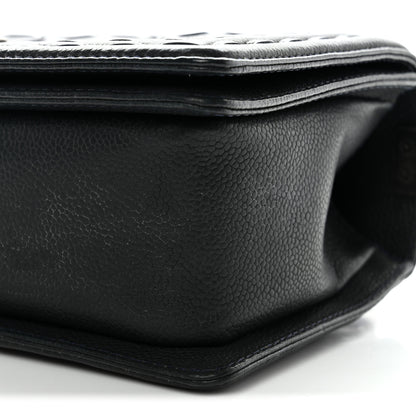 Chanel Caviar Stitched Medium Boy Flap Blue 10 of 14
