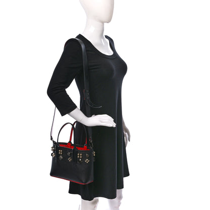 Christian Louboutin Calfskin Empire Spike Studded Mini East West Cabata Tote Black 2 of 9