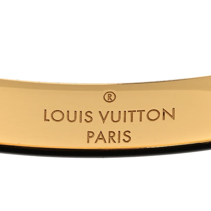 Louis Vuitton Monogram Nanogram Cuff S Black Gold 6 of 6