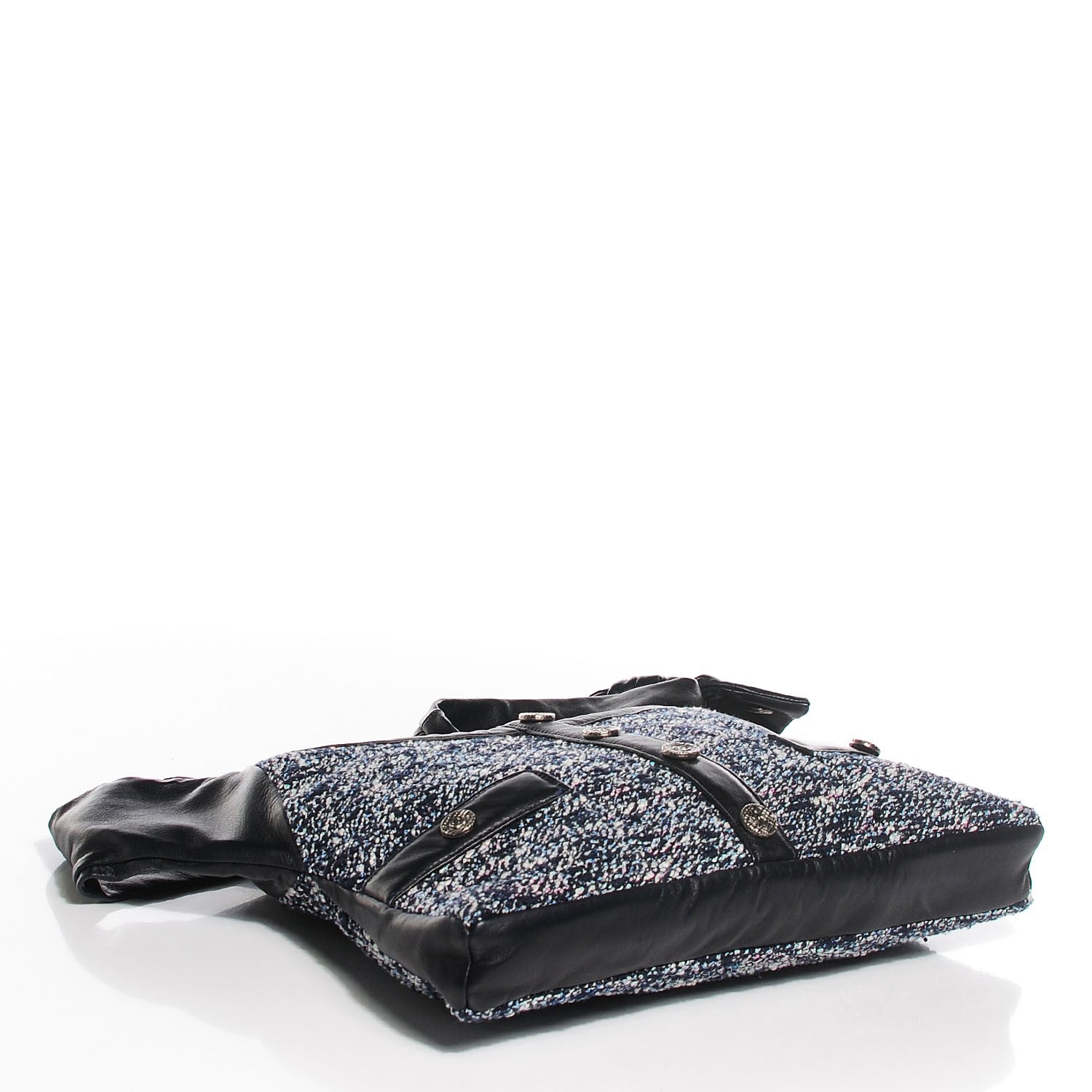 Chanel Tweed Lambskin Small Girl Bag Navy 4 of 9