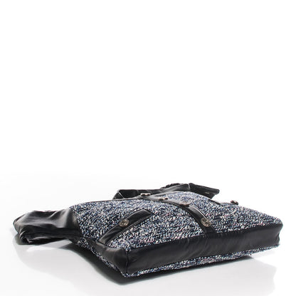 Chanel Tweed Lambskin Small Girl Bag Navy 4 of 9