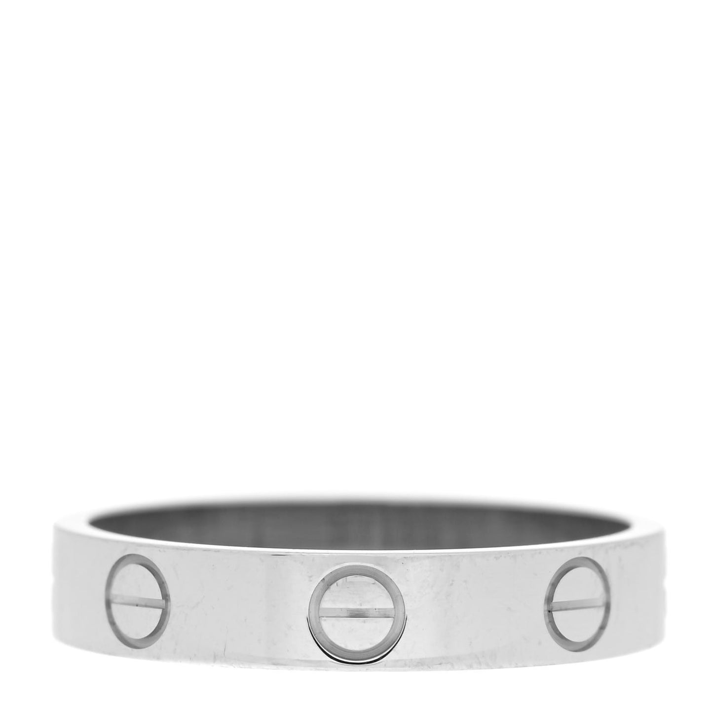 18K White Gold 3.5mm LOVE Wedding Band Ring 53 6.25