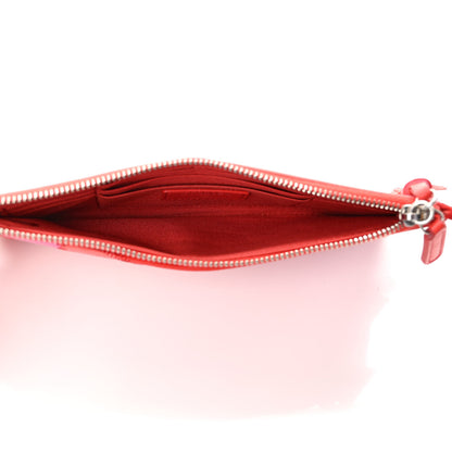 Chanel Lambskin Patchwork CC Tassel Zip Pouch Red Pink 5 of 12
