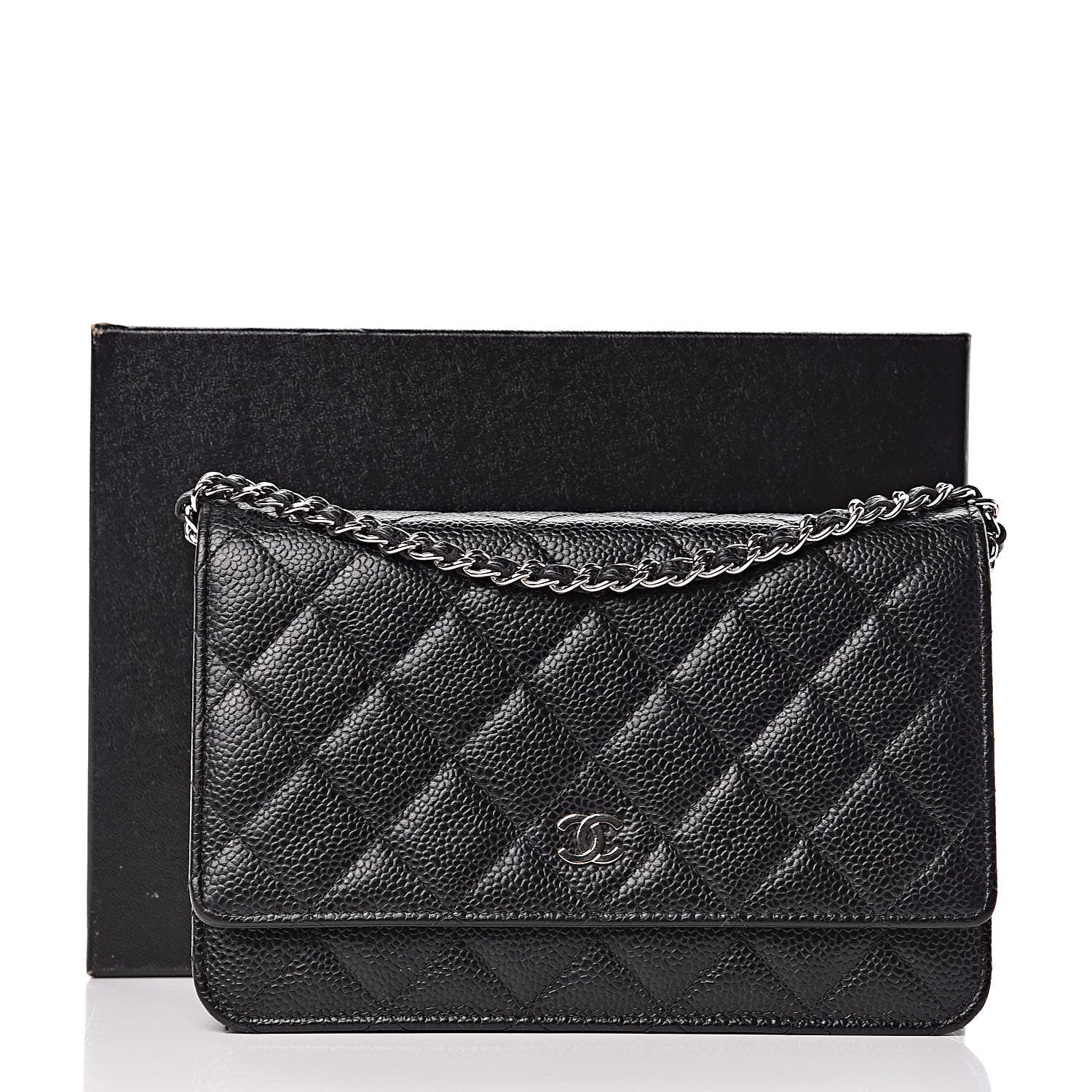 Chanel Caviar Quilted Wallet On Chain WOC Black 11 of 11