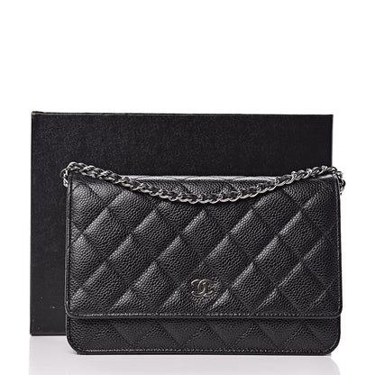 Chanel Caviar Quilted Wallet On Chain WOC Black 11 of 11