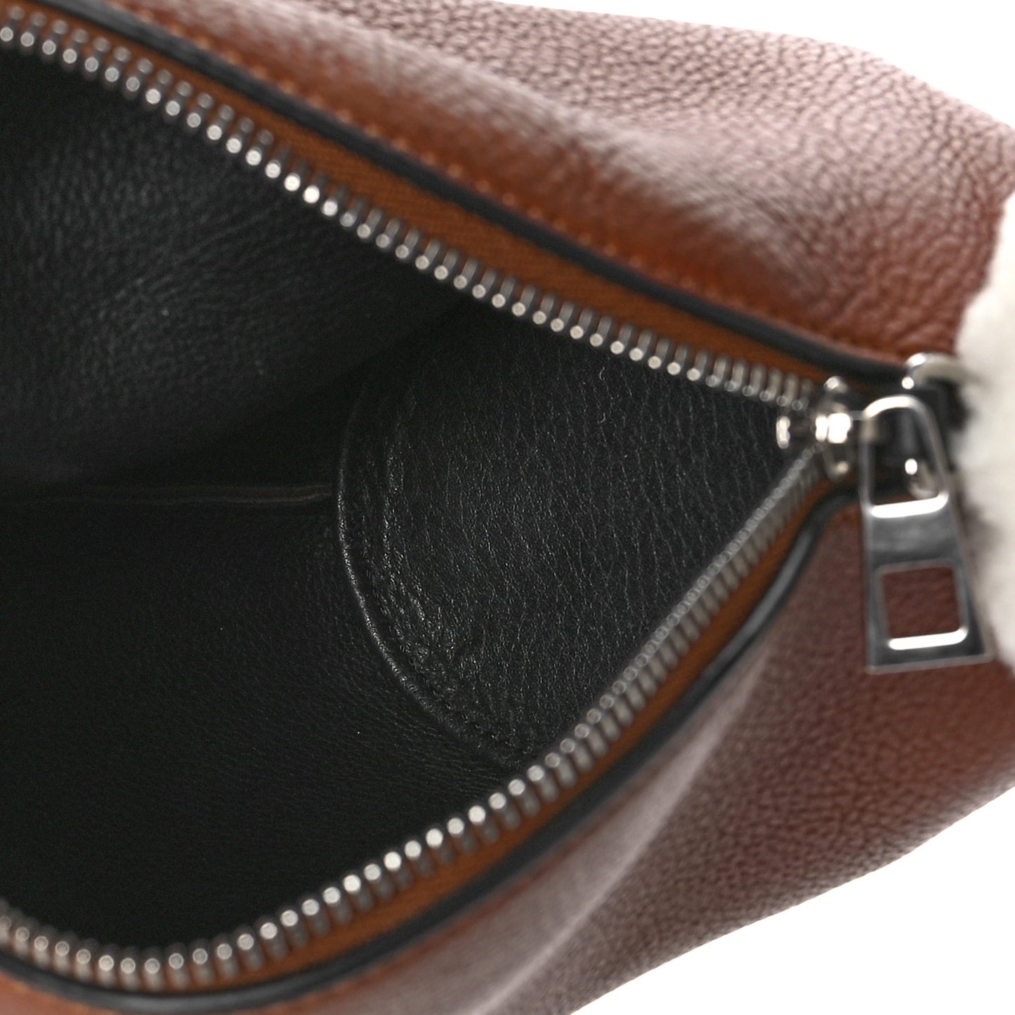Calfskin Shearling Mini Bunny Western Crossbody Bag Walnut