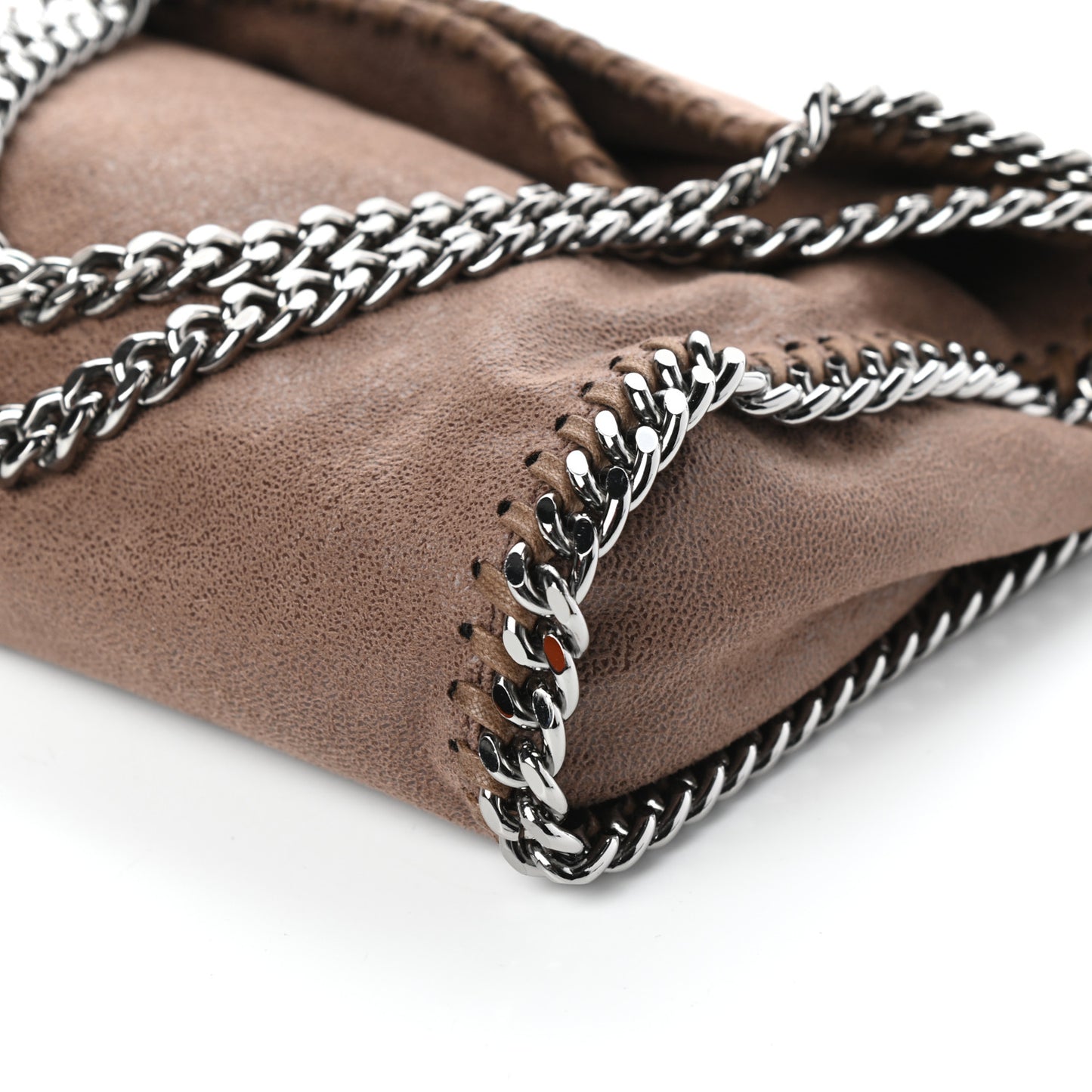 Shaggy Deer Mini Falabella Fold Over Tote Taupe