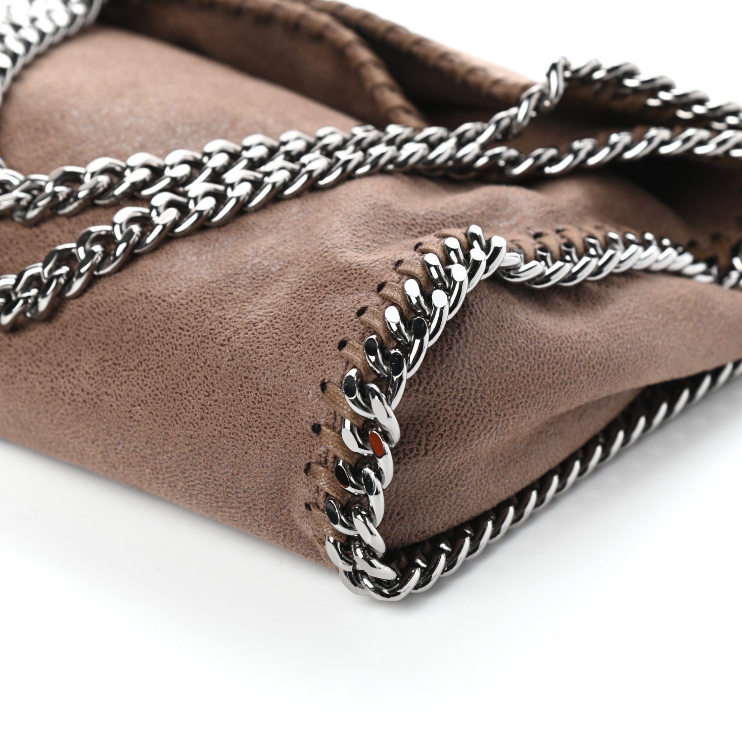 Stella McCartney Shaggy Deer Mini Falabella Fold Over Tote Taupe 9 of 9