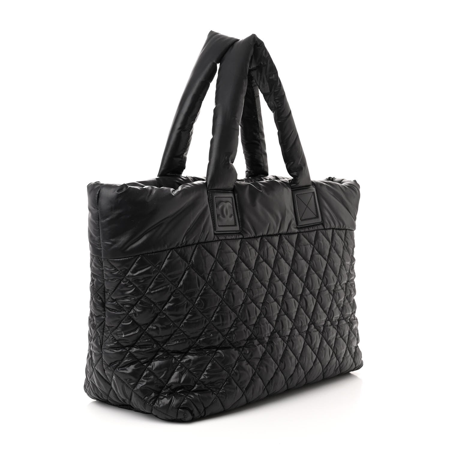 Chanel Nylon Quilted Large Coco Cocoon Tote Black 3 of 11