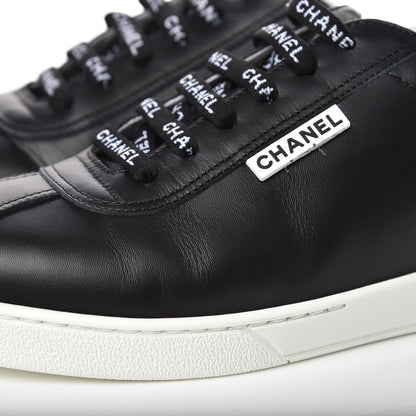 Chanel Calfskin CC Womens Sneakers 41 Black 5 of 10