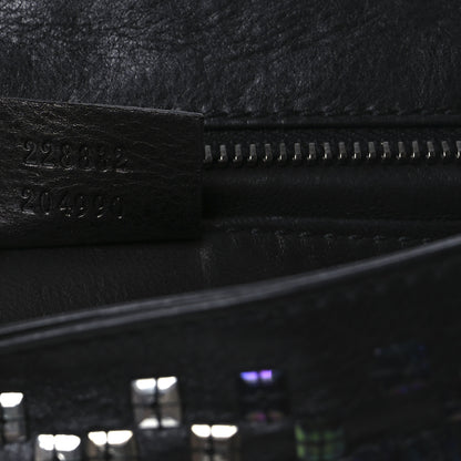 Gucci Calfskin Studded Evening Clutch  Black Silver 7 of 11
