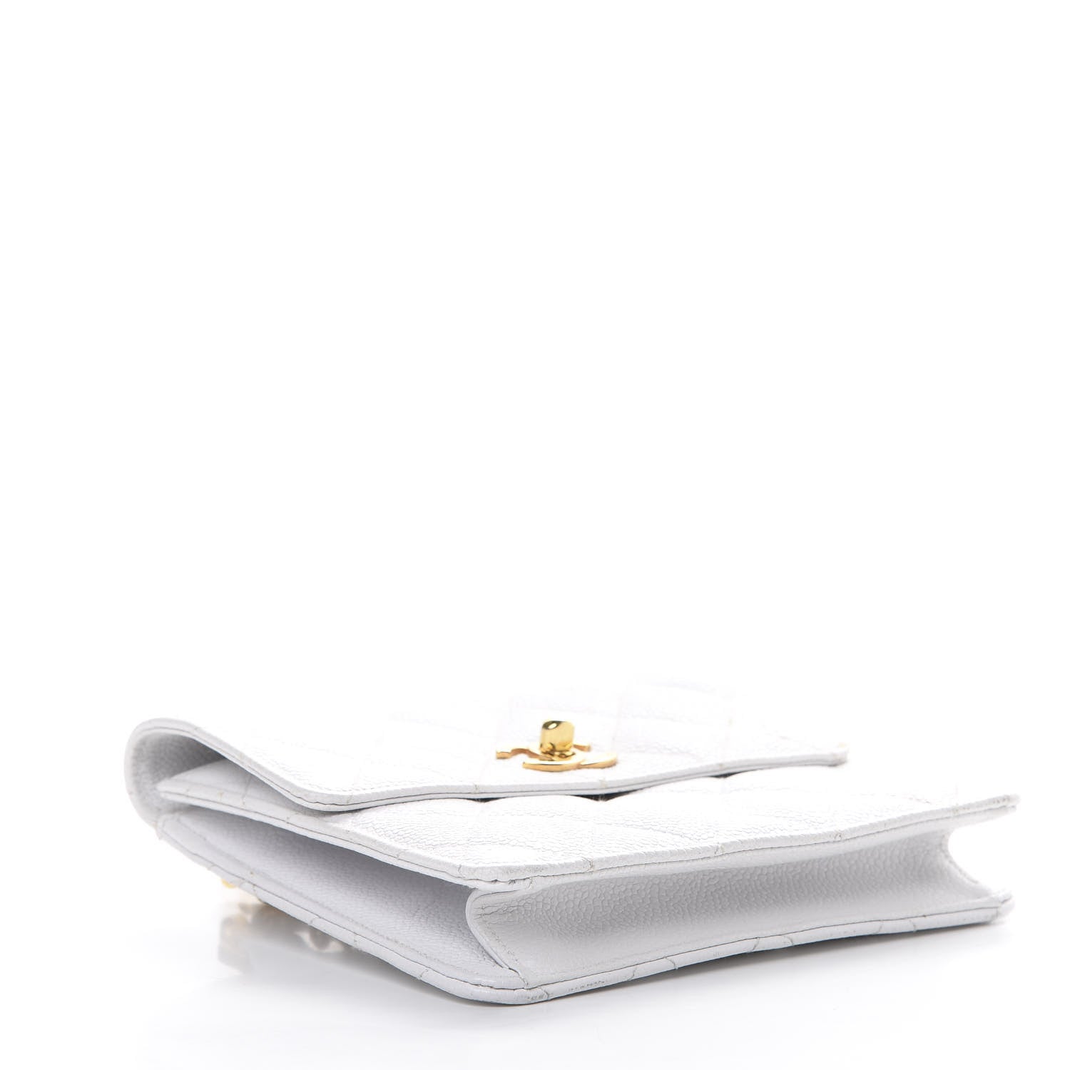 Chanel Caviar Quilted Single Flap Shoulder Bag White 3 of 15