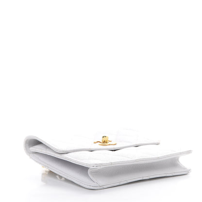Chanel Caviar Quilted Single Flap Shoulder Bag White 3 of 15