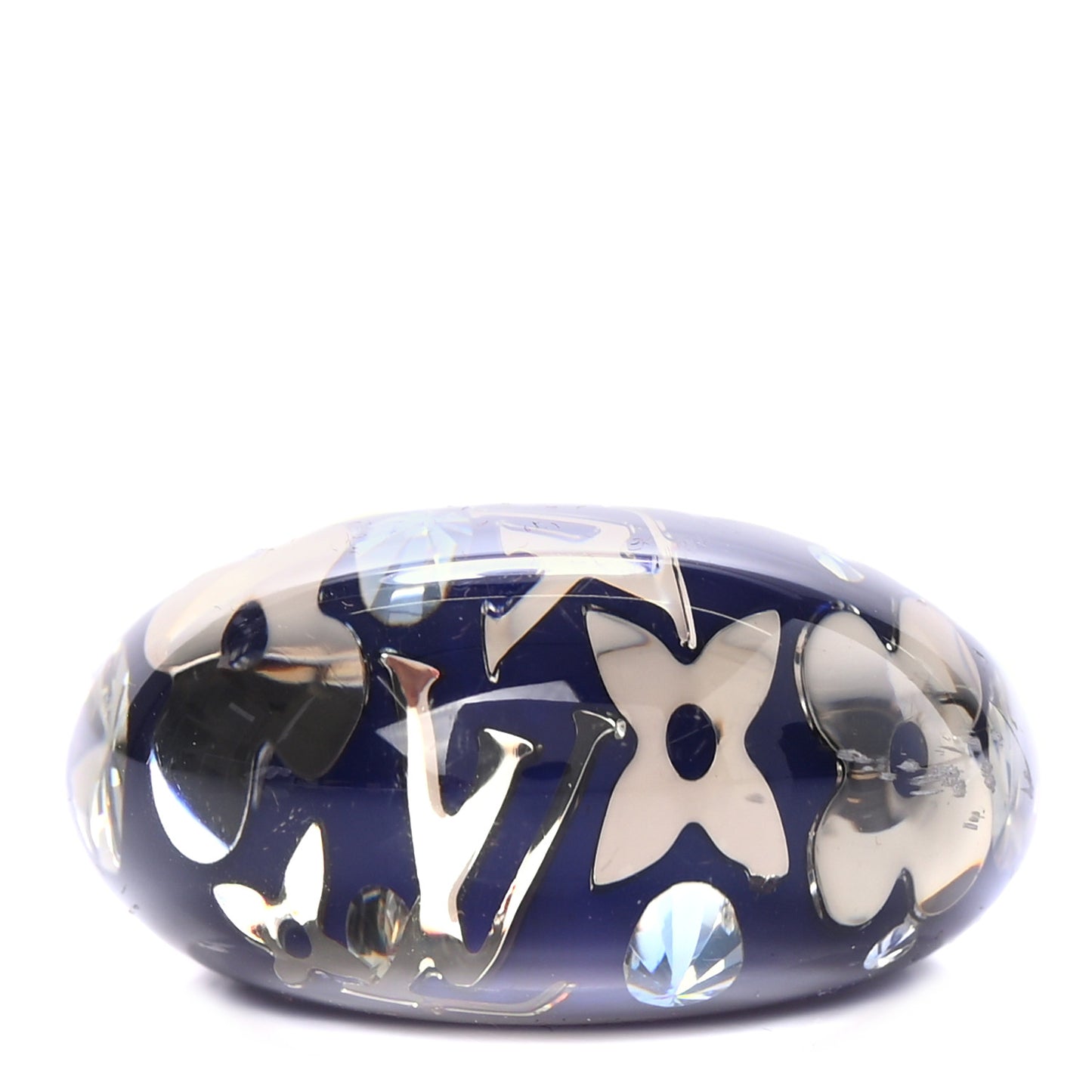Resin Swarovski Crystal Inclusion Ring M Blue