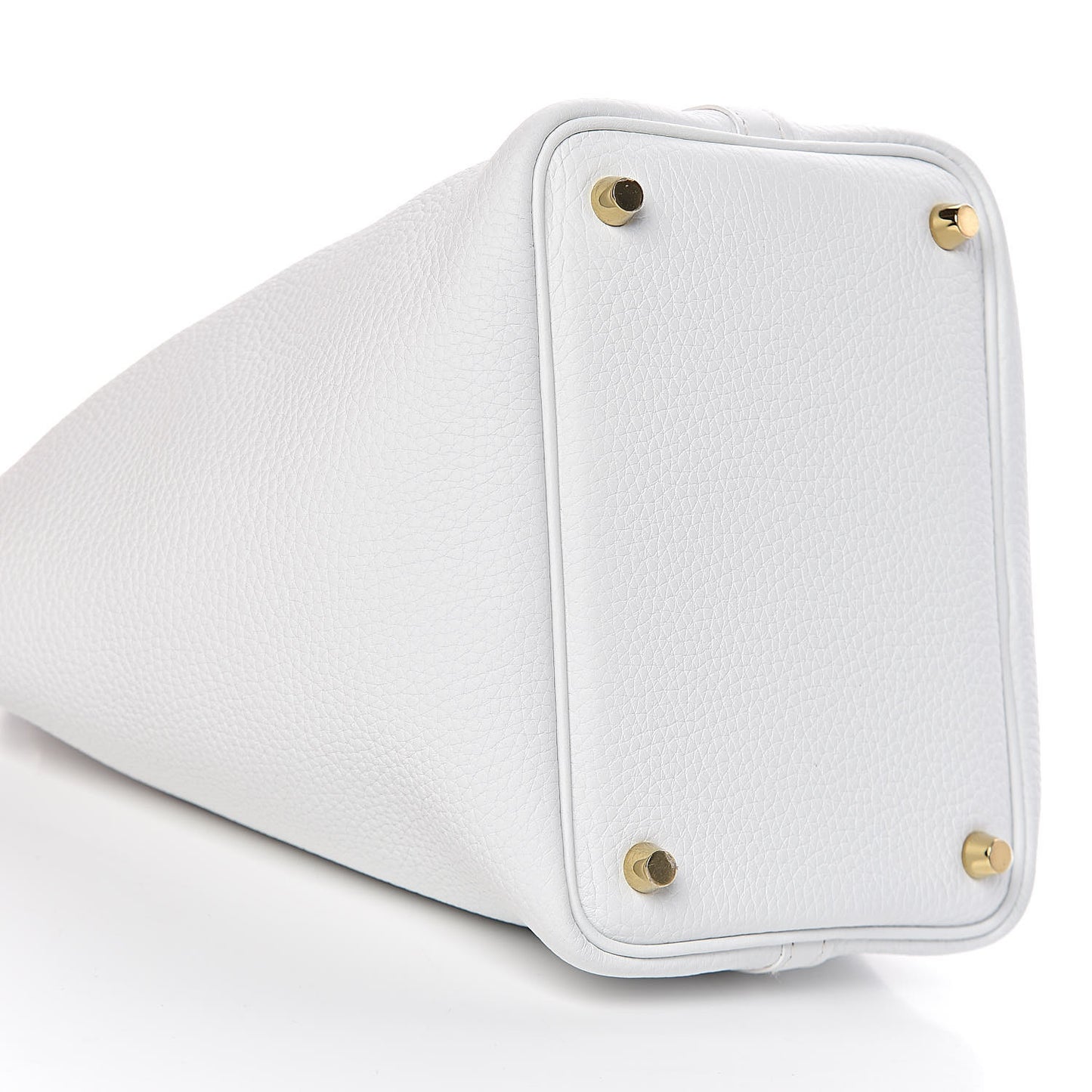 Taurillon Clemence Picotin Lock 18 PM White